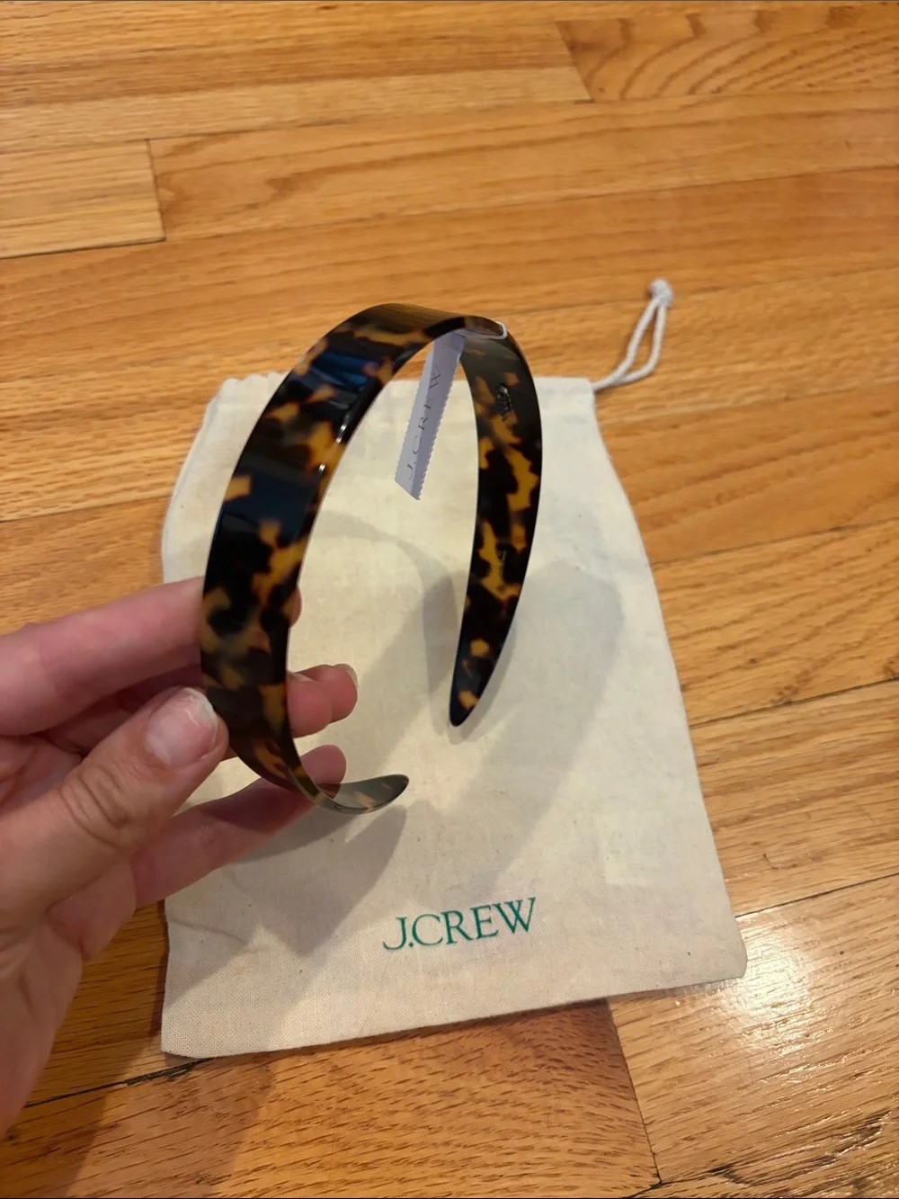 J. Crew Tortoiseshell Resin Headband - Brown & Black Mottle